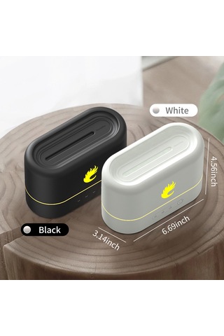 Mavi & Kırmızı Simülasyon Alev Nemlendirici 2 Parlaklık Işığı Sessiz Soğuk Sis Usb Hava Nemlendirici Aromaterapi Uçucu Yağ Difüzörü Ev Ofis Yatak Odası Bebek Odası