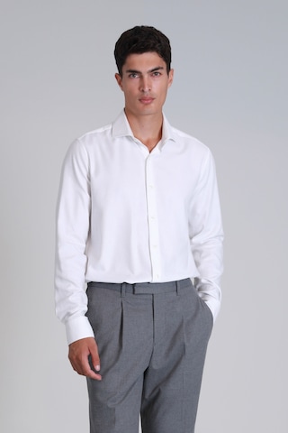 Lufian Erkek Wonder Comfort Fit Basic Gömlek 112010639 Beyaz Beyaz