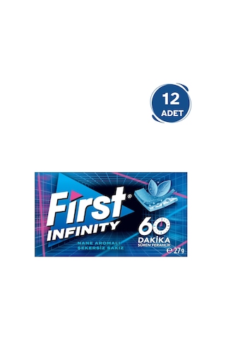First Infinity 60 Dakika Nane Aromalı Şekersiz Sakız 12'li