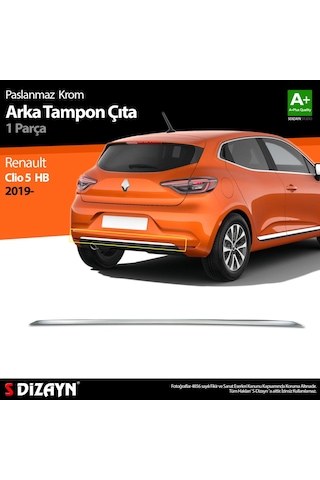 Renault Clio 5 Krom Arka Tampon Çıtası 2019 ve Üzeri N11.2035