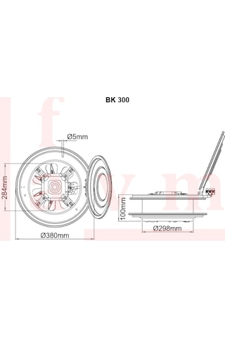 Bvn Bahçıvan Bk 300 Kapaklı Aksiyel 30 Cm 1150 M³/H Aspiratör - 550338698