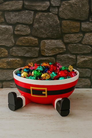 Noel Baba Şeklinde Kâse 3d Baskı Christmas Santa Bowl Yılbaşı Dekor & Şekerlik