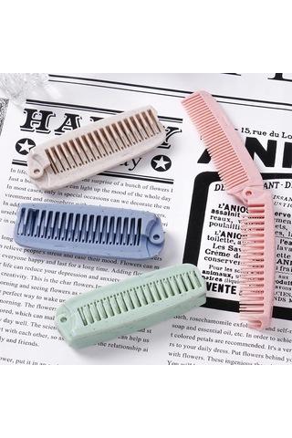 Saç Tarağı Seyahat Tarağı Kullanışlı Cep Katlanır Tarak 4 Adet