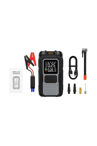 Kablosuz Lastik Şişirme Kompresörü, 8000mah Powerbank