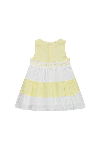 Civil Baby Renkli Roba Dantelli 6-18 Ay Elbise - Sarı