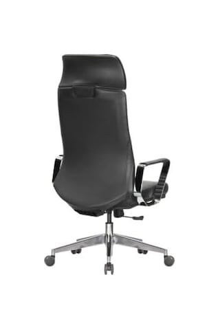 Atom Ofis Sunset Deri Yönetici Çalışma Koltuğu, Siyah, Alüminyum Ayak, Multitilt Mekanizma, 51x52x125-135 Cm Çok Renkli