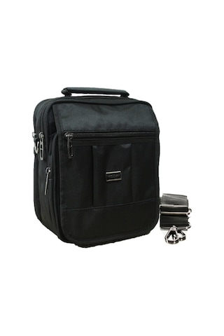 Erkek El Çantası Moda Erkek Çantası Çok Gözlü Askılı Siyah Cepli