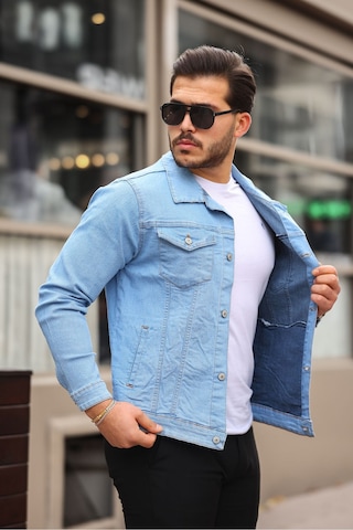 Koyu Haki Erkek Kot Ceket Mavi