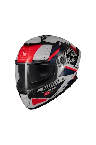 Mt Helmets Mt Thunder 4 Sv Luminence A7 Motosiklet Kaskı Siyah Gri Kırmızı
