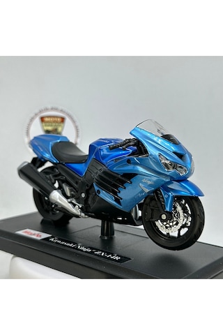Kawasaki Ninja Zx-14r 1:18 Diecast Metal Model Motosiklet Maisto Mavi