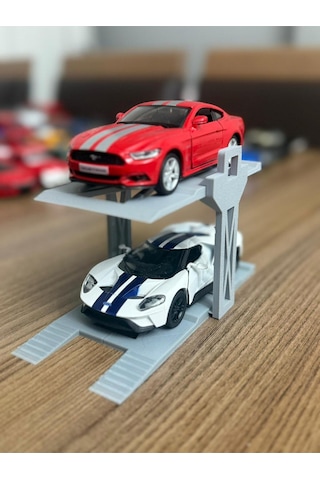 1:32 Ölçek Model Araba Sergileme Lifti - Standı 1 Adet - Araçlar Dahil Değildir .