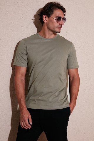 Buratti Pamuklu Regular Fit Bisiklet Yaka 5'li Paket T Shirt Erkek T Shirt 59020204s5 Siyah-vizon Yeşili-mavi-açık Gri-ekru Siyah-vizon Yeşili-mavi-açık G