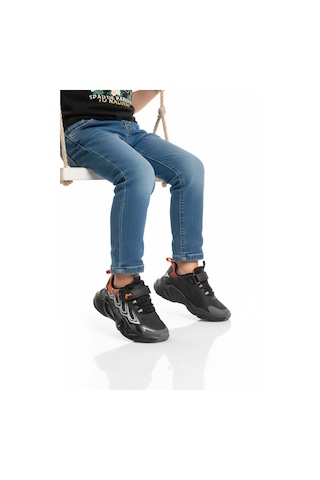 Marcokids Siyah Cırtlı Hafif Erkek Çocuk Spor Ayakkabı 161-t5440210 F Siyah