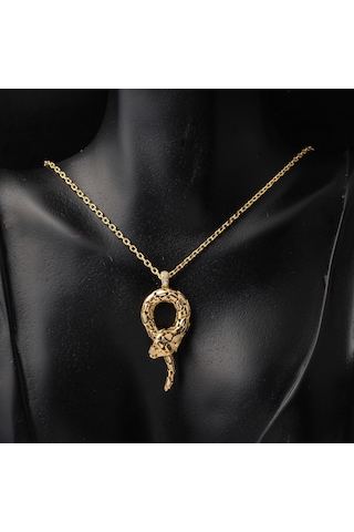 Bilezikci Yılan Tasarım 14 Ayar Zincirli Altın Kolye Klhas14k29407