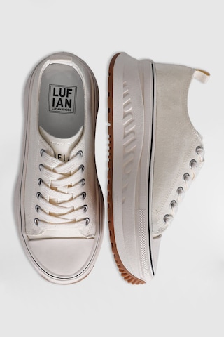 Lufian 121230092 Shay Kadın Hakiki Deri Klasik Sneaker Beyaz Beyaz