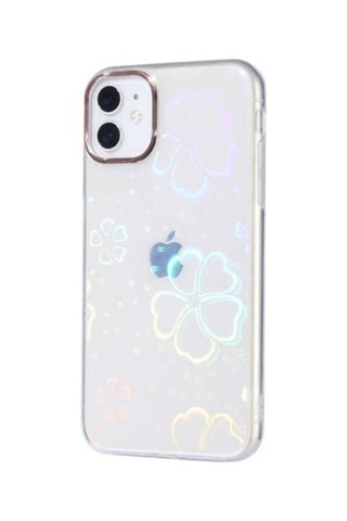 Apple Uyumlu iPhone 11 Kılıf Zore Sidney Desenli Sert Kapak Flower No3