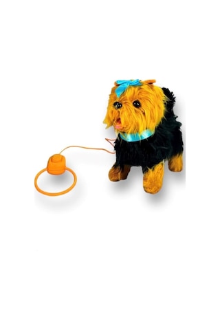 Vardem Tasmalı Hareketli Yürüyen Peluş Köpek Fiyonklu