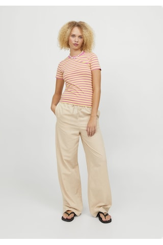 Jack & Jones Kadın Rahat Kalıp Keten Pantolon - Flora 12249649 Cement Bej
