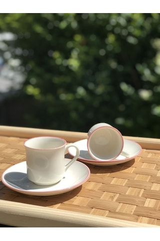 Tulu Porselen 4 Parça 2 Kişilik Türk Kahvesi Fincan Takımı