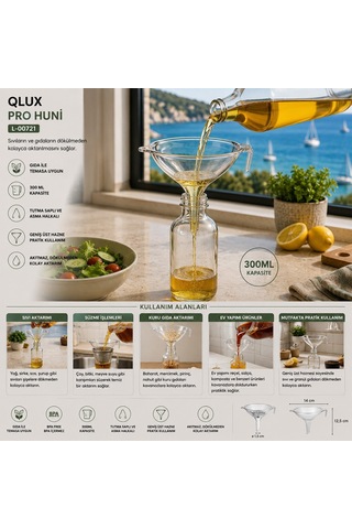 Qlux L-00721 Pro Şeffaf Huni- 36'li Paket