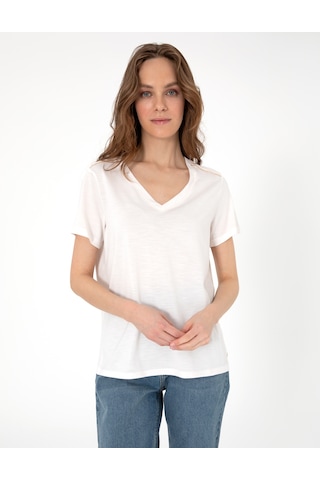 Pierre Cardin Kadın Krem Tişört 50301461-vr071 Krem