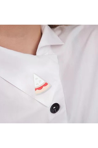 Homyl Sevimli Gıdalar Broşlar Pin Yaka Broş Iğneler Giysi Pizza Çok Renkli