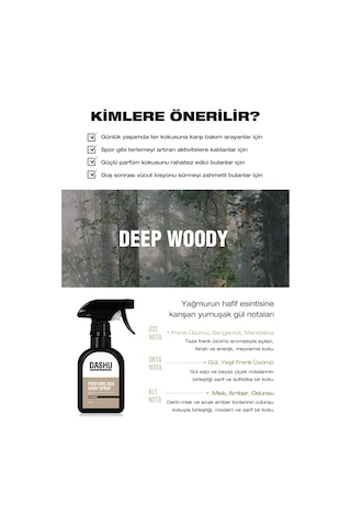 Dashu Solution Perfume Deo Body Spray Deep Woody