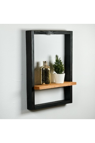 Duvar Rafı Kitaplık Raf 2 Li Ahşap Çok Amaçlı Raf 5086