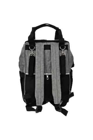 U.S.F Lüx Fonksiyonel Anne Bebek Bakım Sırt Çantası Düz Gri - Siyah