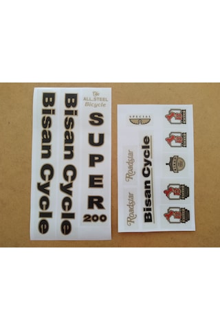Bisan Sticker Seti 12 Parçalı Bisiklet Sticker, Bisan Etiketi