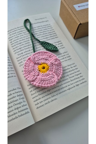 Pembe Gelincik Büyük Boy Kitap Ayracı Hediyelik Kitap Aksesuarı