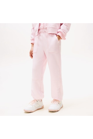 Tommy Hilfiger Textured Logo Çocuk Pembe Eşofman Altı Kg0kg08674 Pembe