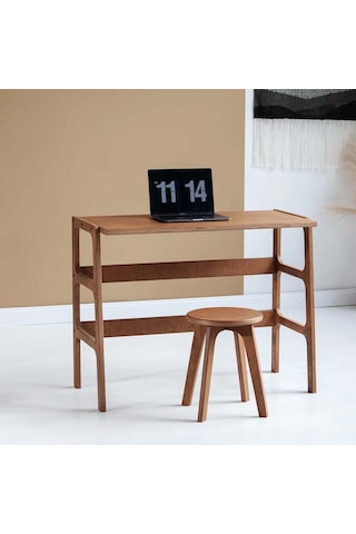 Woodesk Ceres Ahşap Çalışma Masası 125x60 Tik Renk Cpt4632-125 Teak
