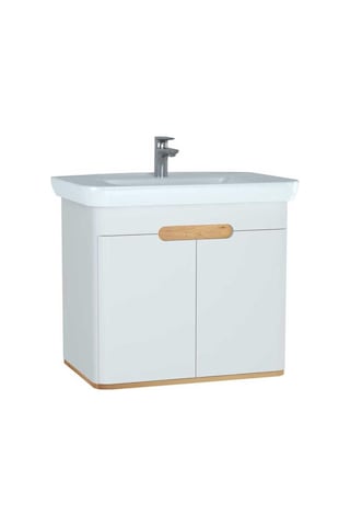 VitrA Sento Lavabo Dolabı 80 Cm Kapaklı Mat Beyaz 60785 Beyaz