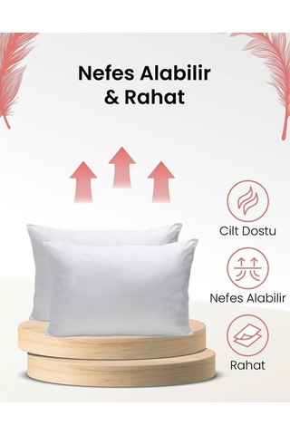 2 Adet Antialerjik Boncuk Slikon Yastık 50x70 1000 G