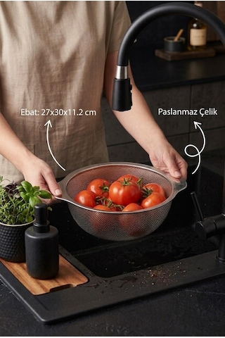 Bambum Nesta - Çelik Süzgeç 27 Cm Paslanmaz Çelik