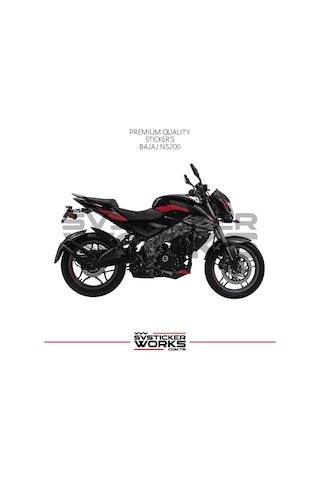 Bajaj Ns200 Orta Şase Forged Karbon Kaplama Sticker Etiket Modeli