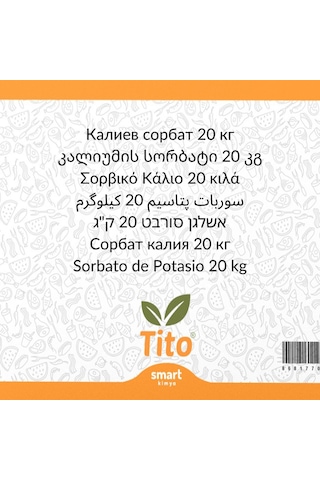 Potasyum Sorbat E202 20 Kg