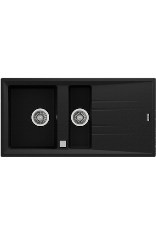 Teka Stone 60 B-tg 1 1/2b 1d Auto Wst Metallıc Siyah Evye Krom