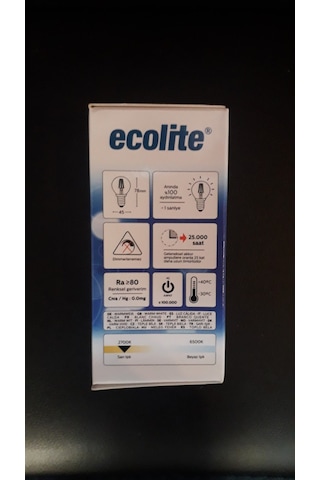 Ecolite 5'li Paket E14 Gün Işığı Rustik Top Led Ampul