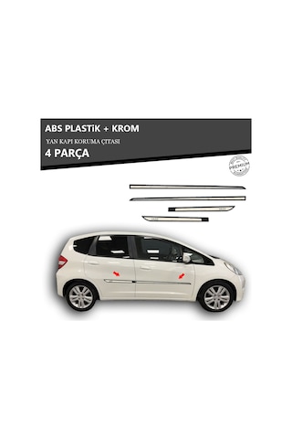 HONDA JAZZ 2009-2013 ARASI YAN KAPI KORUMA ÇITASI PLASTİK + KROM