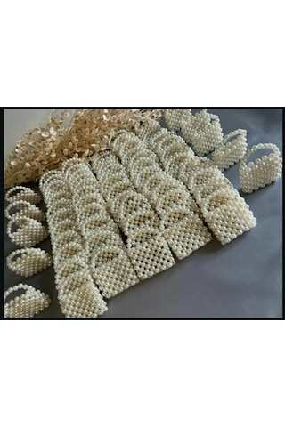 İnci Çanta Dağıtmalık 10 Adet Kına Düğün Nikah Hediyelik Nedime