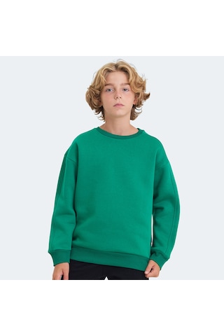 Slazenger LOGAN Çocuk Yeşil Sweatshirt