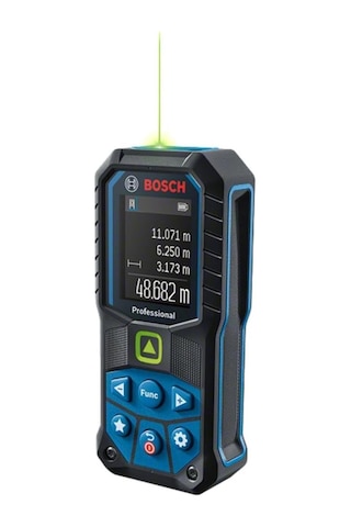 Lazer Mesafe Ölçer Glm 50-25 G Yeşil Lazer, Menzil: 50 M'ye Kadar, Sağlam, Ip65, 1,5 Mm , 2x Aa Pil, İlmik, Çan