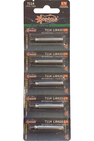 Captain 7114 Fosfor Ve Şamandra İçin Şarj Olan Pil 5li Paket