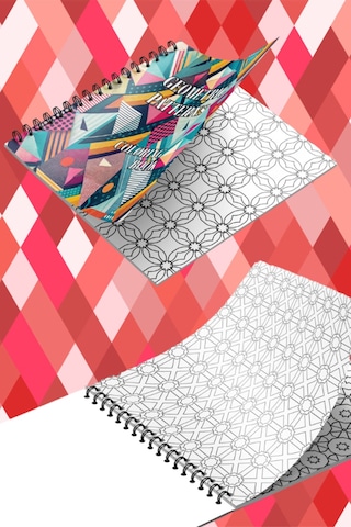 Geometrik Patternler 20 X 20 Cm Büyük Boyama Kitabı