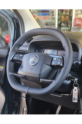 Dikmeli Direksiyon Kılıfı Citreön Uyumlu Berlingo 2024 38 11cm Siyah