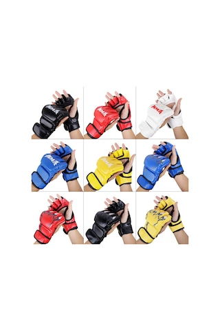 Reedark Kara Kaplan Pençe Desenli Profesyonel Yarı Parmak Dövüş Eldiveni - Mma, Boks, Ufc, Sandık Egzersizi İçin Erkek/kadın/çocuk Siyah