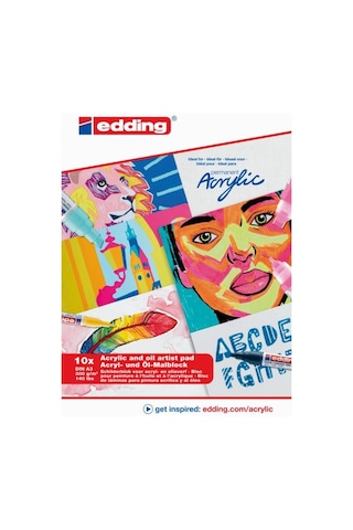 Edding Akrilik ve Yağlıboya Pad 300Gr. A3 - 10 Yaprak