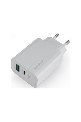 Polosmart PBS117 Ouick Şarj 3.0 PD Çıkış 20 W Adaptör Duvar Şarjı Beyaz